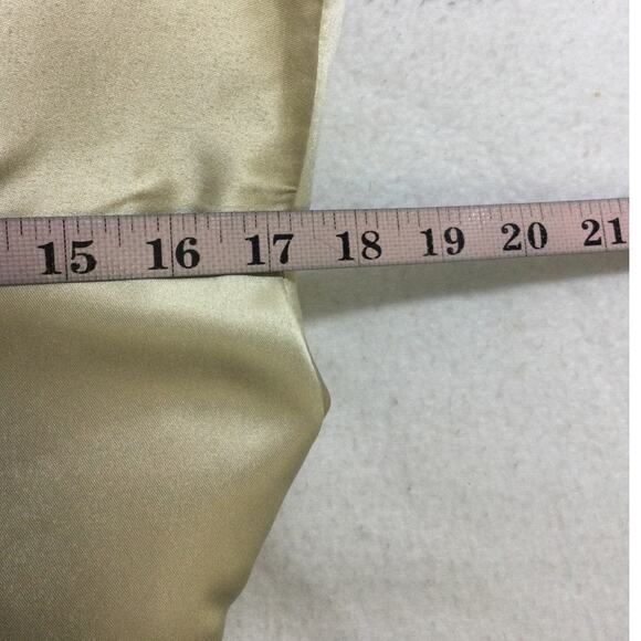 FORMAL SZ 12 L champagne satin beaded corset party gala maxi dress gown NEW b69 - Picture 8 of 8